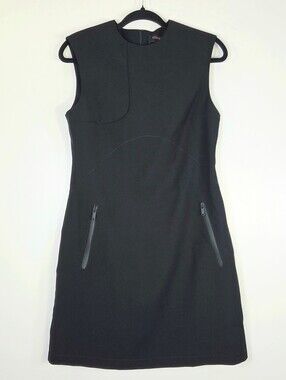 LOUIS VUITTON UNIFORMS SHIFT MINI DRESS WITH ZIP POCKETS.